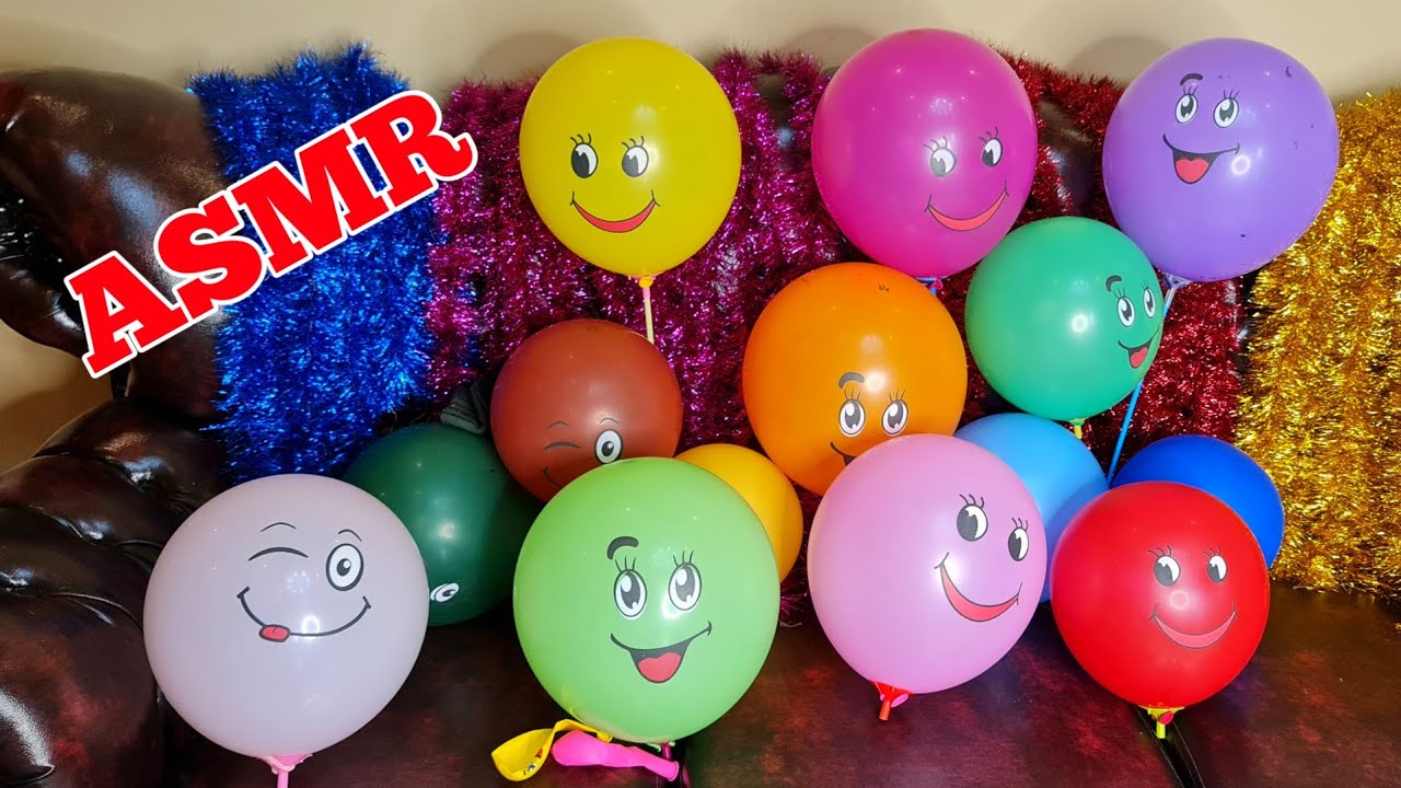 Asmr Mengempiskan Balon Emoji Warna Warni Yang Dan Suara Yang Lucu - Boss Balloon Video 273