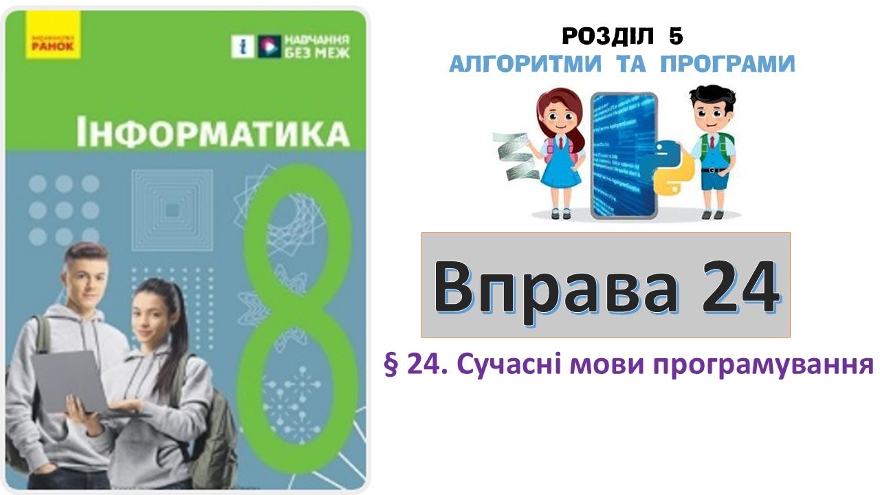 Вправа 24 Інформатика 8 НУШ Бондаренко 2025