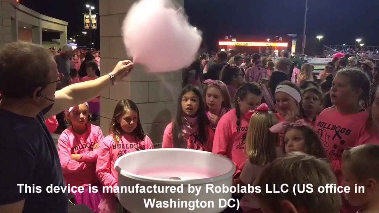 Robo JetFloss Cotton Candy at High School Football Games