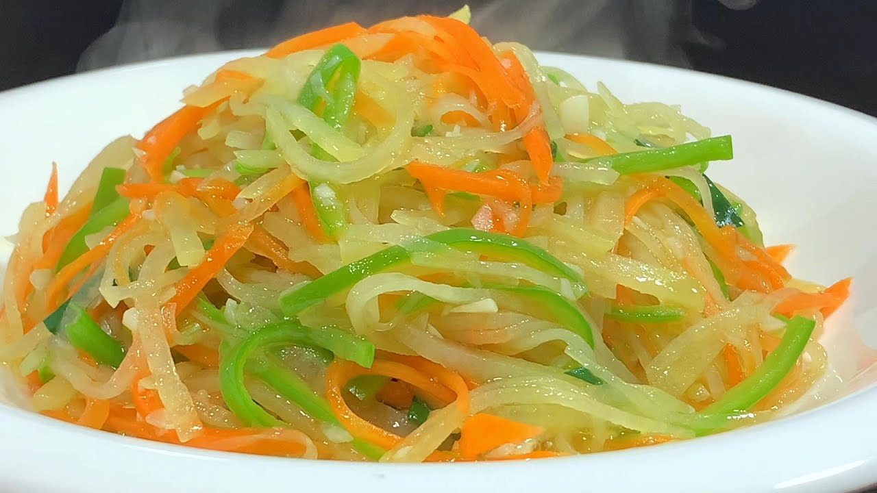 脆爽入味！土豆絲炒胡蘿蔔超下飯家常必學！土豆胡蘿蔔這樣炒超香【阿朝哥美食】#土豆絲炒胡蘿蔔 #家常快手菜 #下飯神器 #土豆絲做法