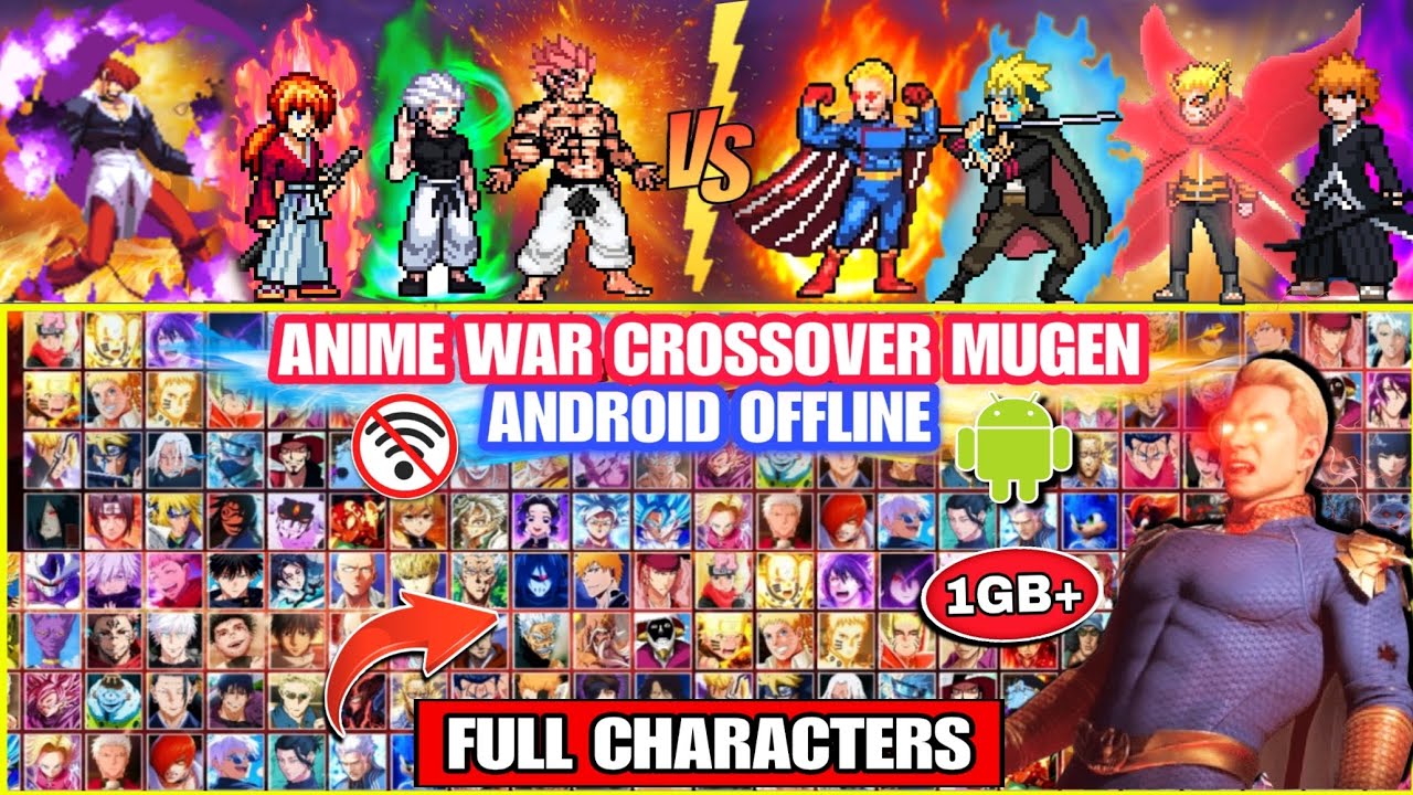 НОВОЕ ОБНОВЛЕНИЕ‼️ АНИМЕ ВОЙНА КРОССОВЕР MUGEN (ПОЛНЫЕ ПЕРСОНАЖИ) BvN Anime Mugen Android