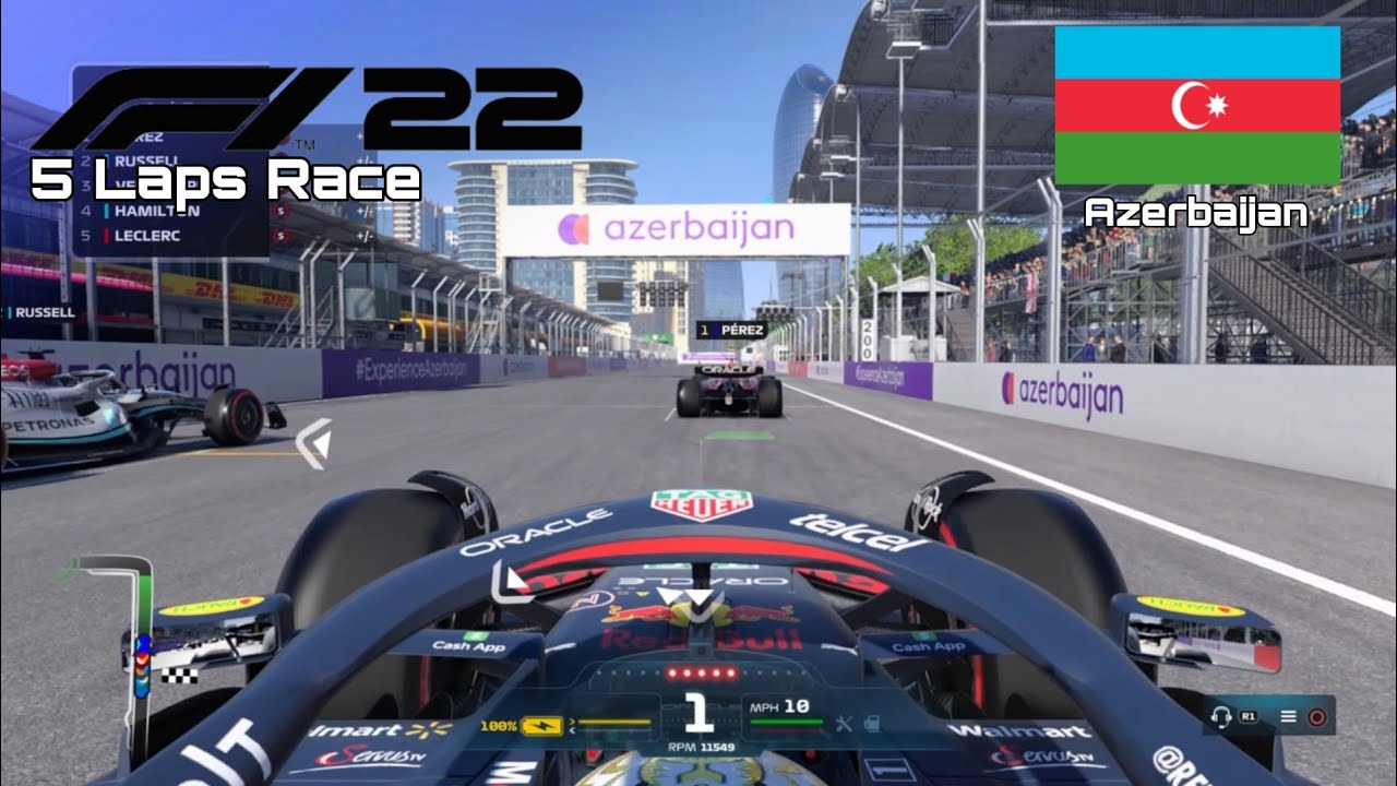 F1 2022 GAME | 5 Laps Race Azerbaijan - Max Verstappen | PS4 Gameplay