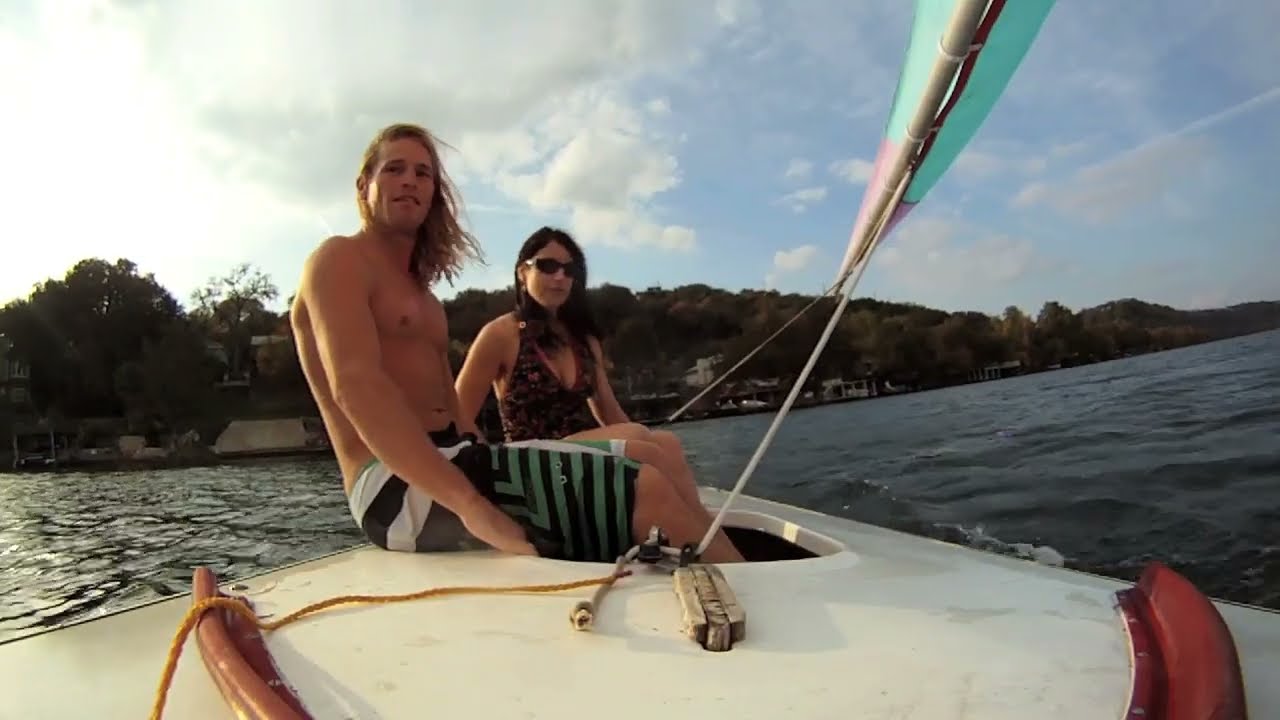 Sunfish Sailing on Lake Austin with girlfriend Brooke | MicBergsma