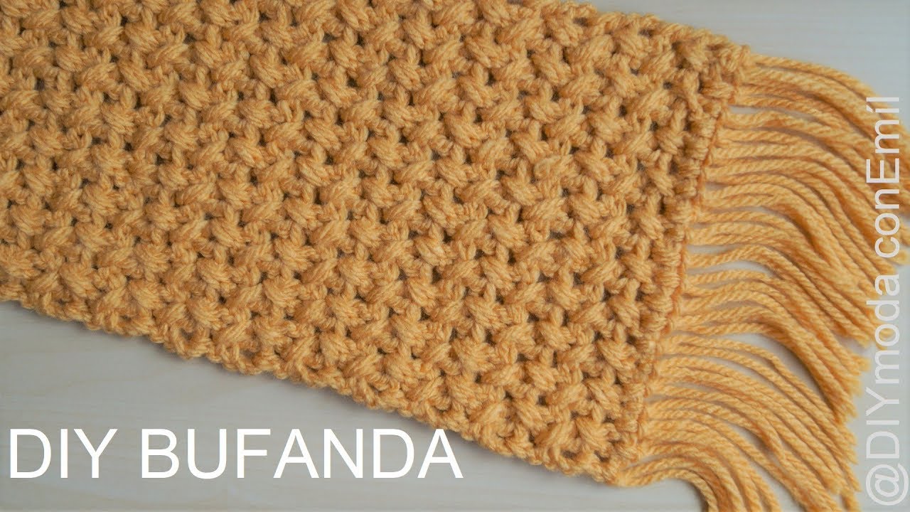 Bufanda de lana a crochet fácil y rápido paso a paso
