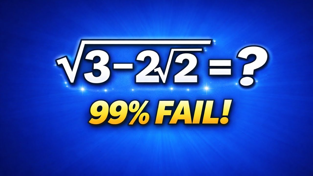 99% не справляются с этим радикалом! 😳 √(3 − 2√2) = ? | Без калькулятора
