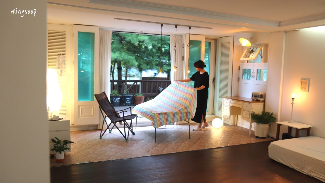 Happy housekeeping routine on rainy days of Korean housewives.