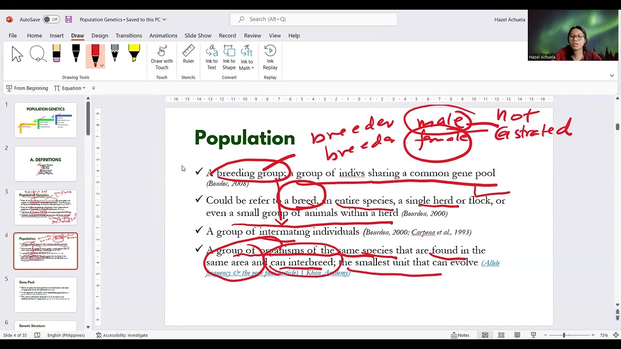 Population Genetics Part 1: Definitions & Gene and Genotype Frequencies