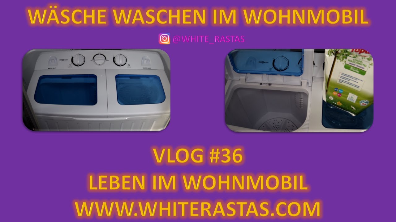 Leben im Wohnmobil Vlog #36 - Wäsche waschen im Wohnmobil - Camping Waschmaschine OneConcept