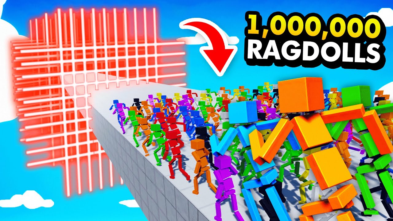 MASSIVE LASER SHREDDER vs 1,000,000 RAGDOLLS