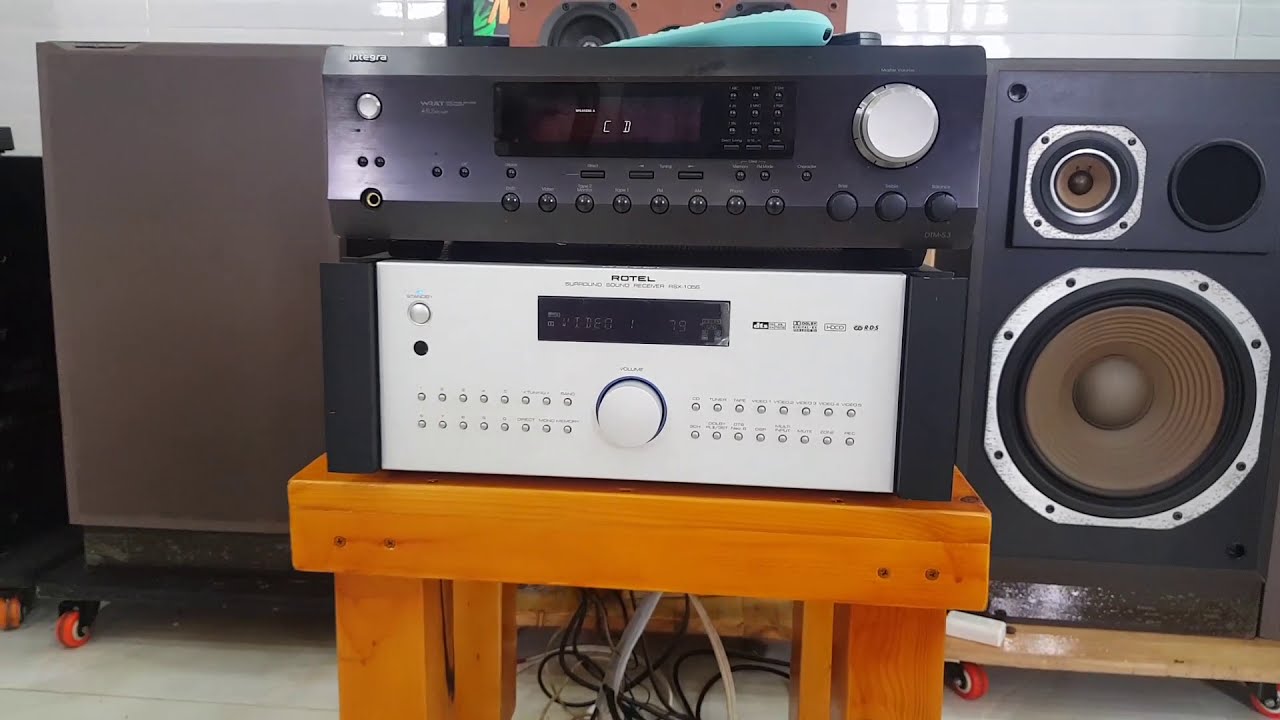 Test chức năng l&agrave;m Pre out amply Protel RSX 1056