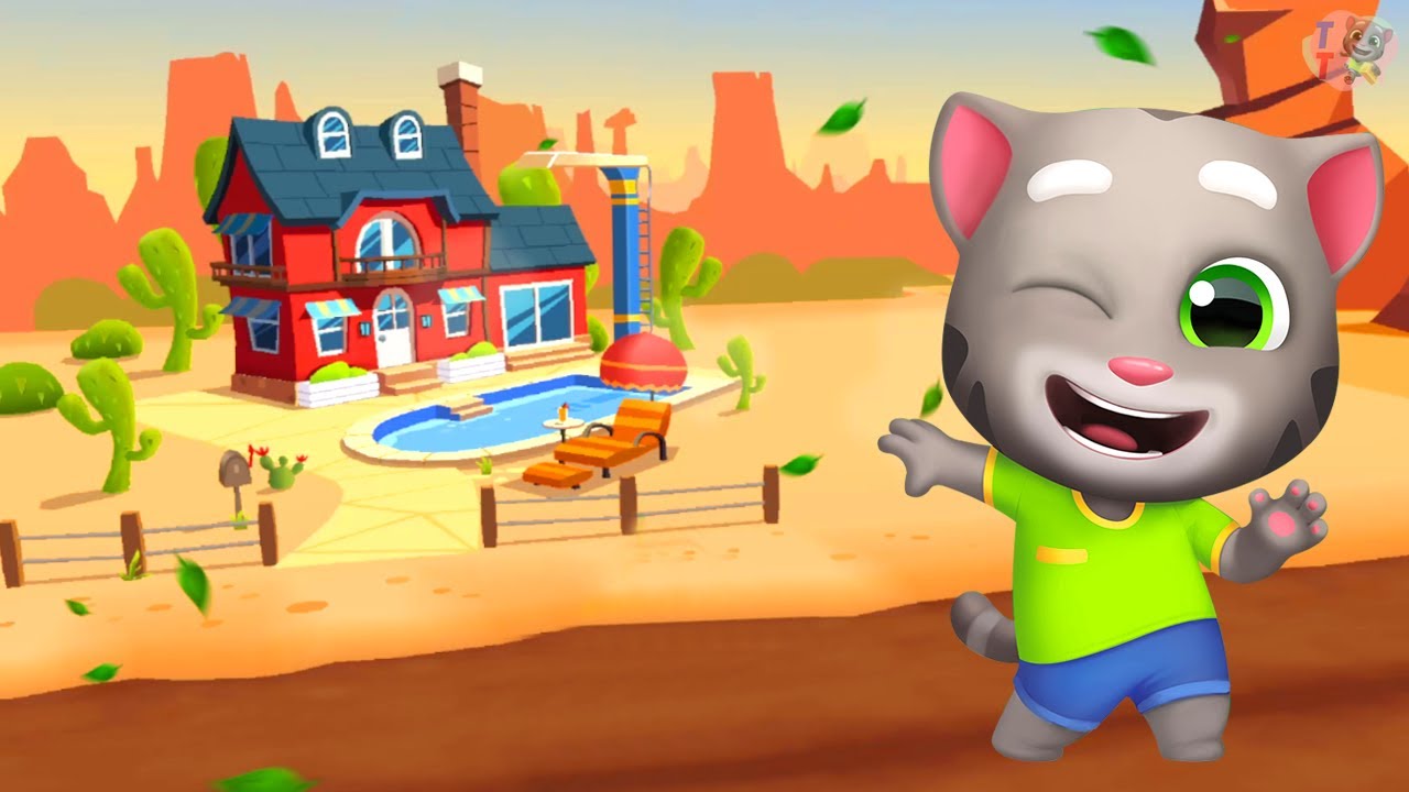 TALKING TOM runs in WILD WEST and Chasing the RACCOON❤️❤️ #238