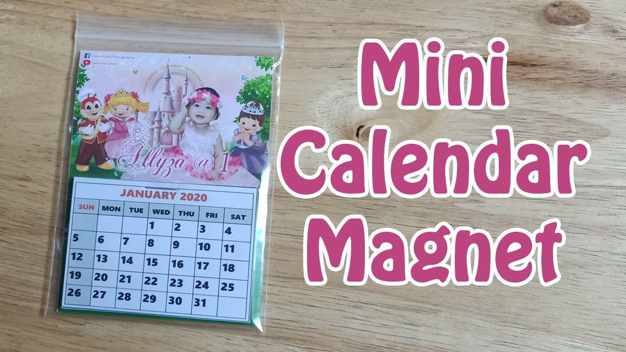 Magnetic Mini Calendar DIY Souvenir