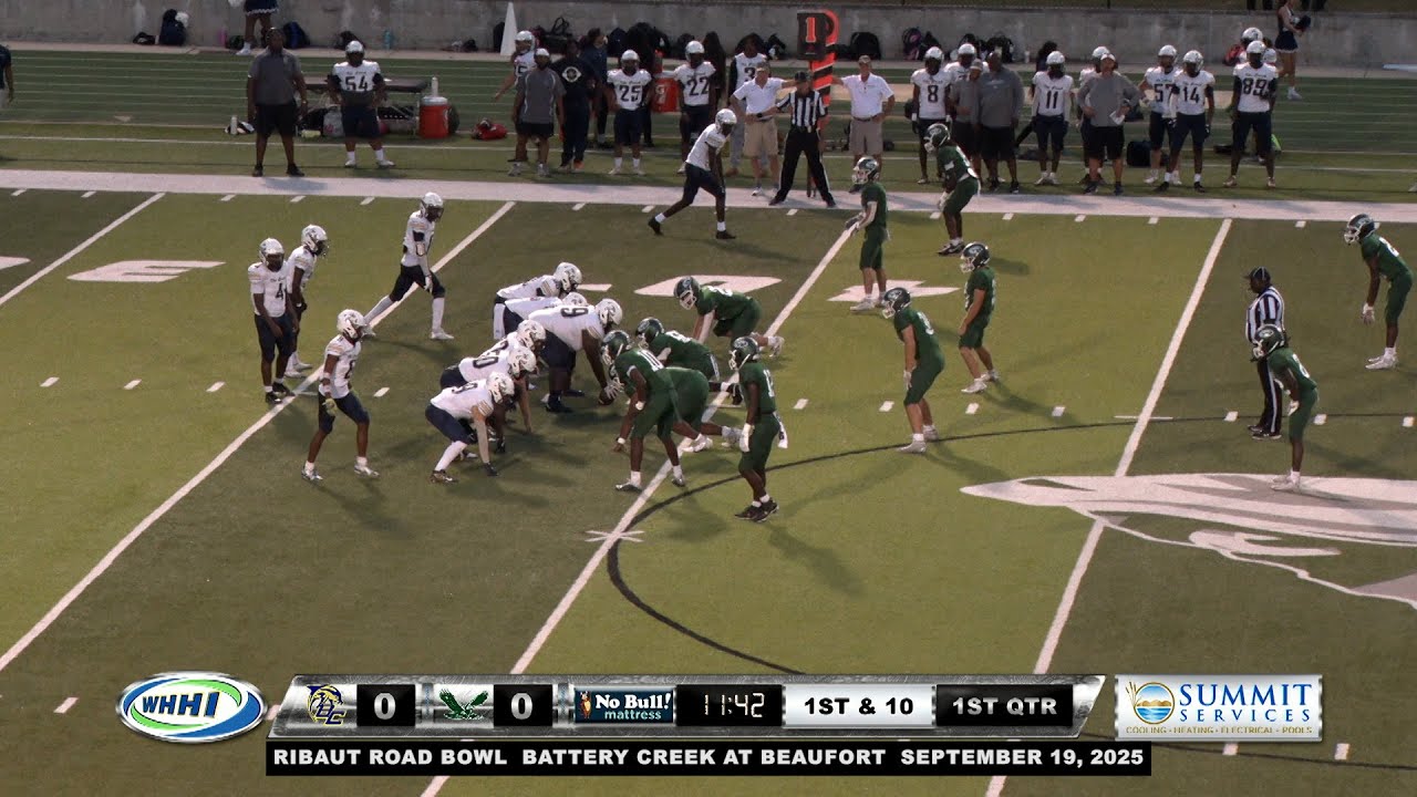 FOOTBALL | Battery Creek Dolphins at Beaufort Eagles 2025 | Full Game | WHHITV