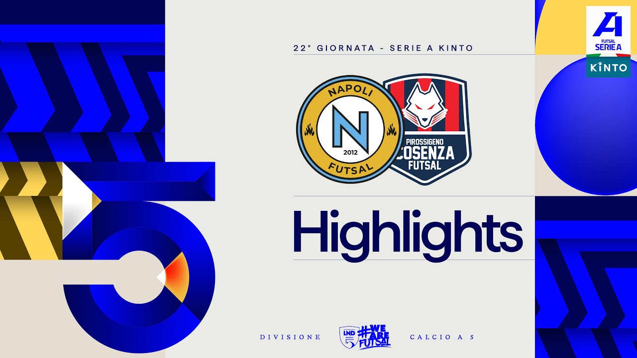 Napoli Futsal-Pirossigeno Cosenza 1-0 | Gol e highlights | 22ª giornata | Serie A KINTO 2025/2026