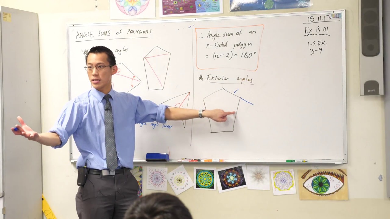 Angle Sums of a Polygon (2 of 2: Exterior angles)