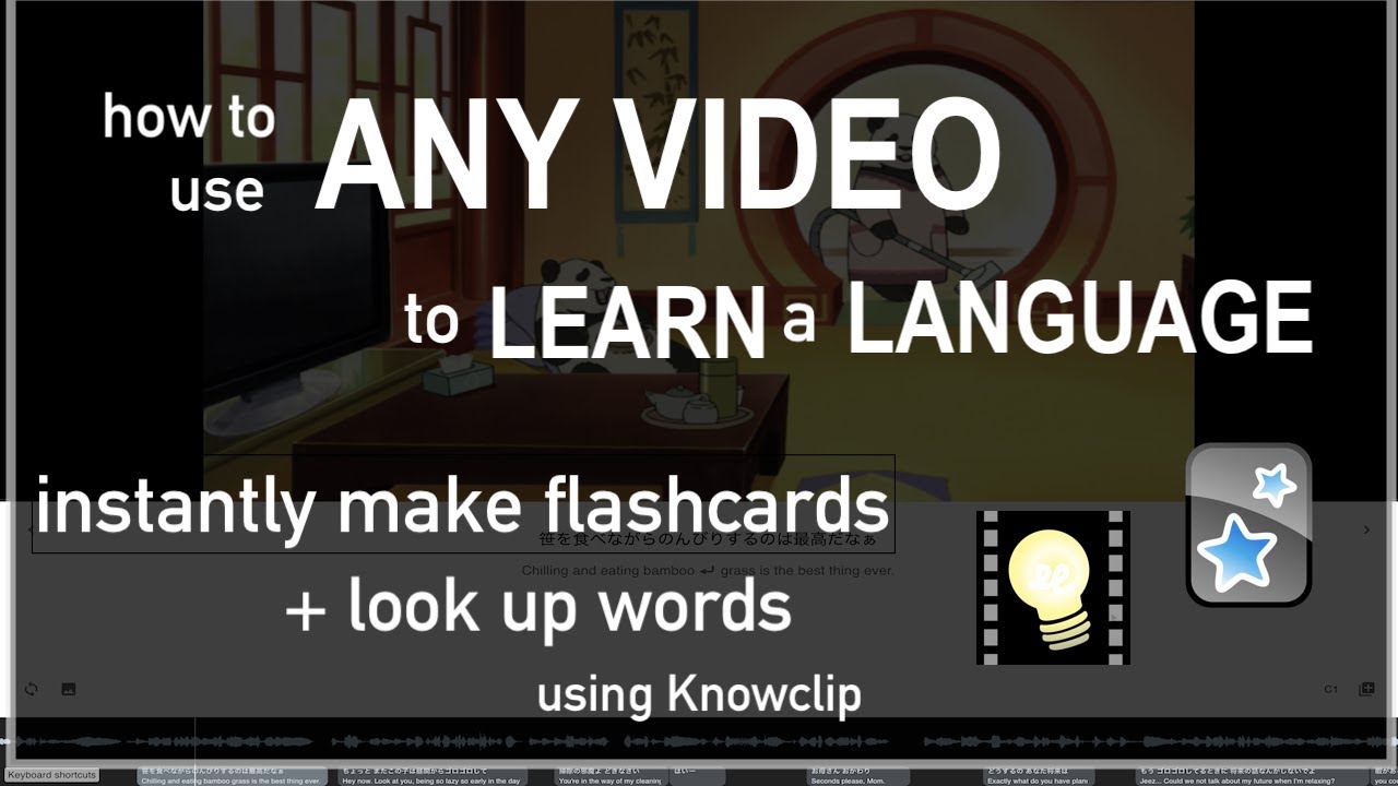 Turn any video into audio flashcards for learning a new language with Knowclip + Anki