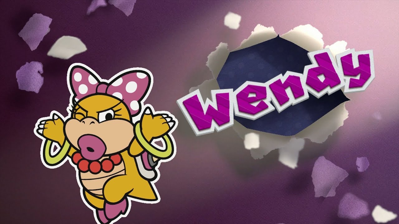 Paper Mario Color Splash: Wendy Boss Fight (1080p 60fps)