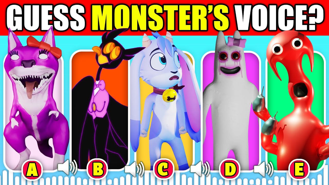 IMPOSSIBLE GUESS THE VOICE THE MONSTER (BILLIE BUST UP + Garten of BanBan 6 Trailer)