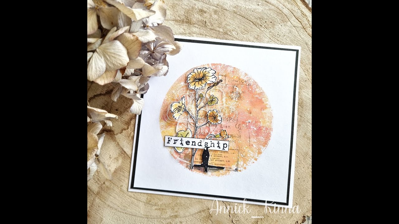 Fond de carte gel press et distress oxide