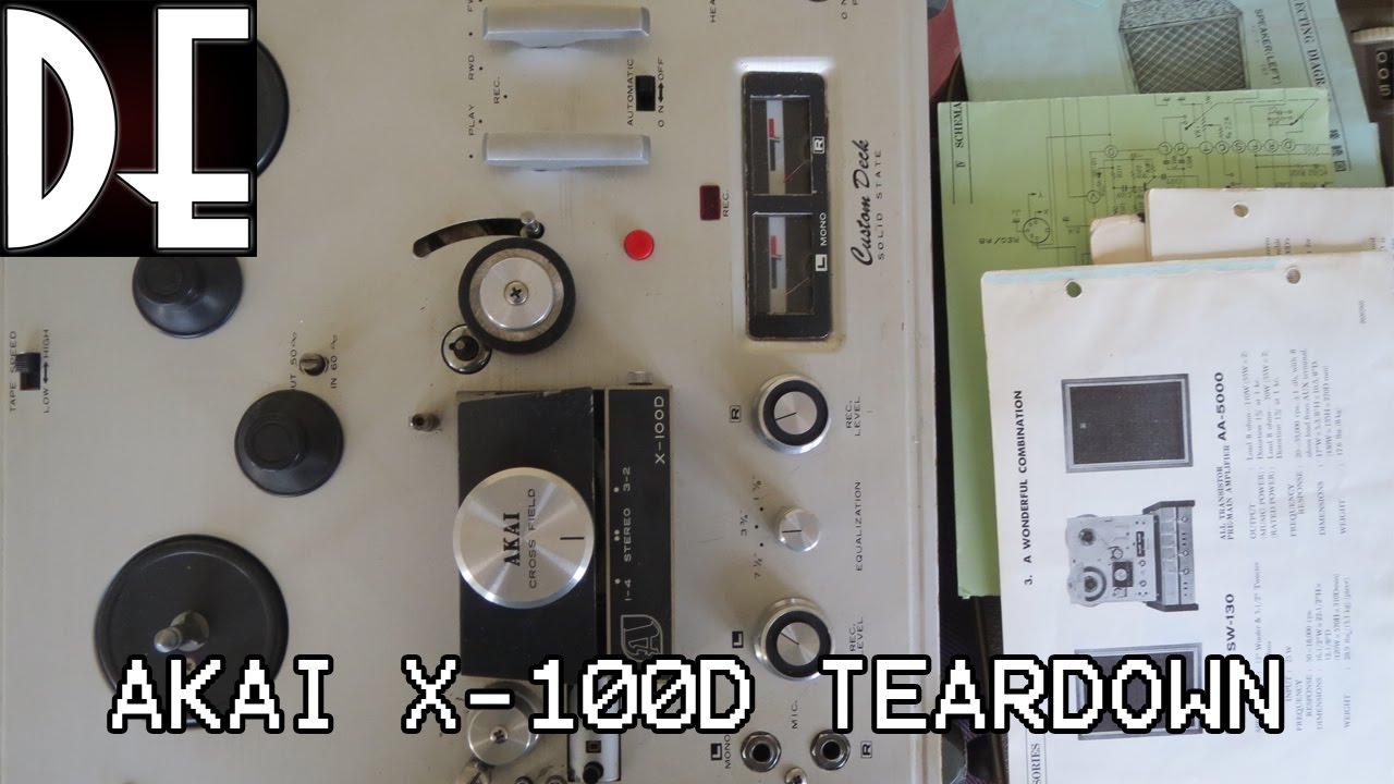 AKAI X-100D Reel to Reel from 1965 - Teardown
