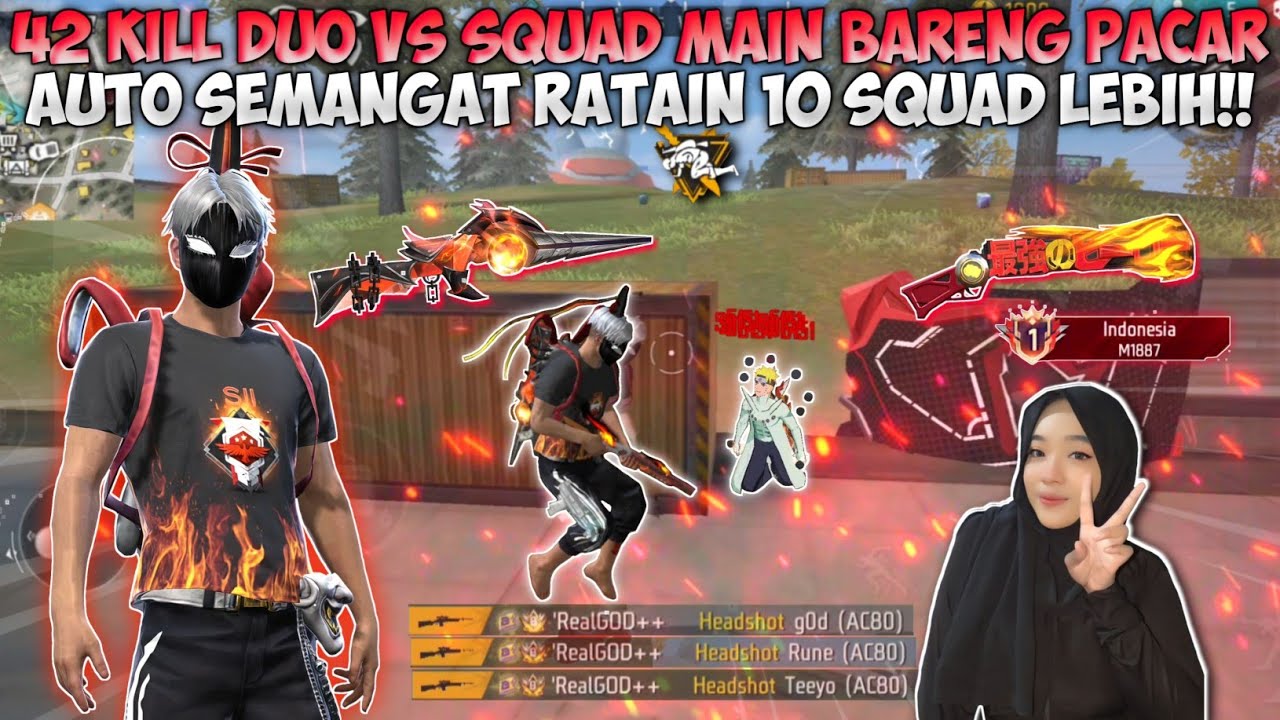 42 KILL DUO VS SQUAD MAIN BARENG PACAR!! PANEN KILL HEADSHOT RATAIN SOLARA & NEXTERRA!!