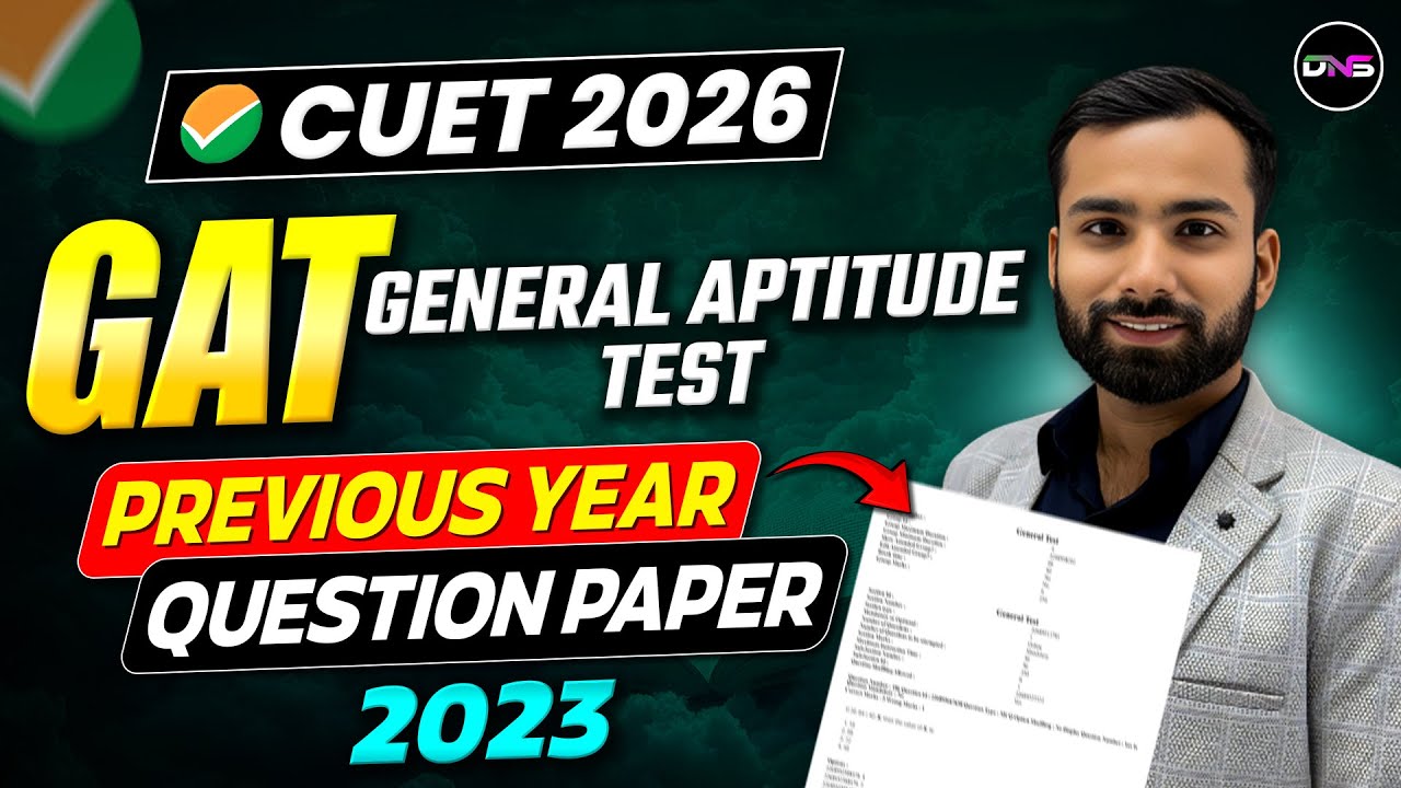 CUET GAT Previous Year Paper 2023 Solution | Cuet Gat Preparation 2026 | Cuet GAT Pyq 2023 Solution