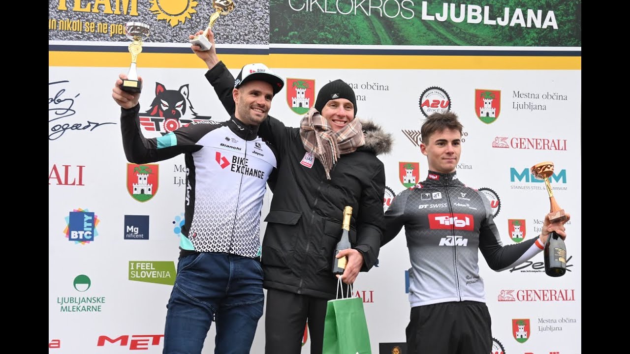Tadej Pogacar winner of cyclocross race in Ljubljana - Highlights