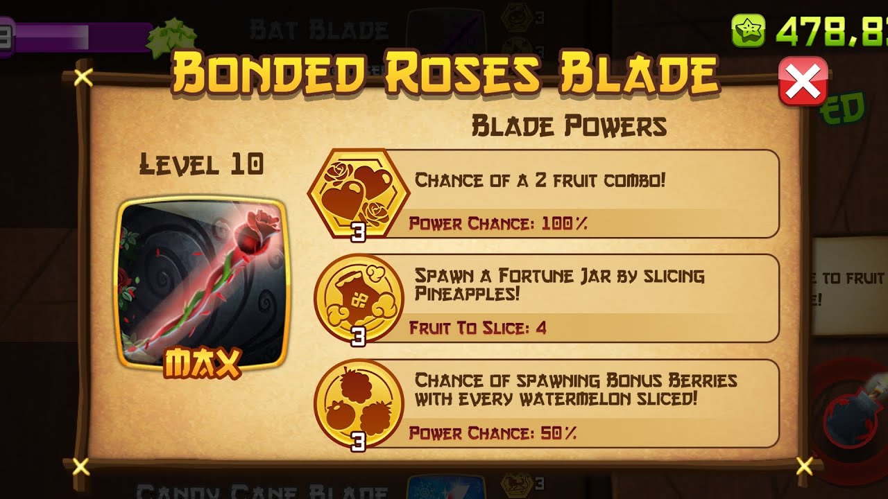 Fruit Ninja Classic - New Blade Power! Bonded Roses Blade! (Remastered)