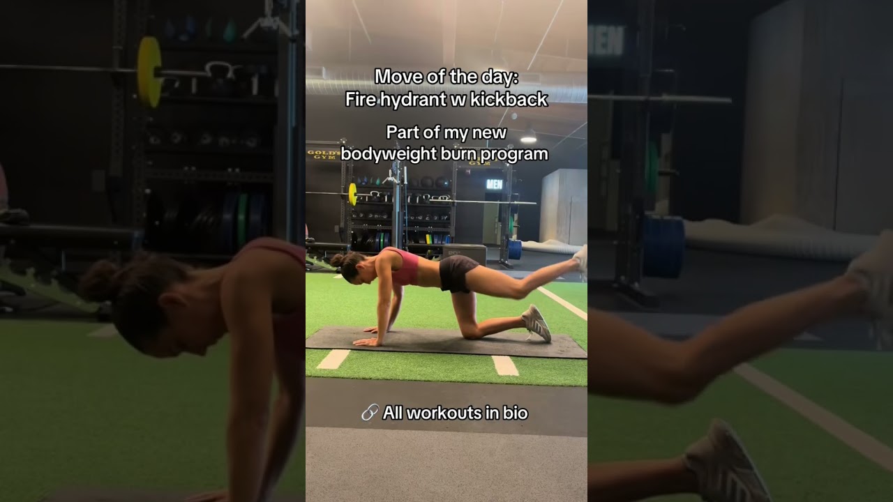 Move of the day: fire hydrant with kickback (part of my new bodyweight burn program) | #fitness