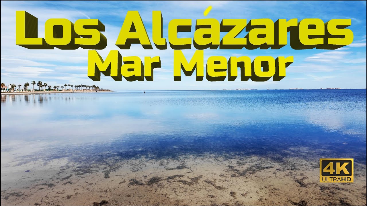 [4K] Los Alcázares, Mar Menor, Murcia. Afternoon Promenade Walking Tour. Winter Sun ☀️