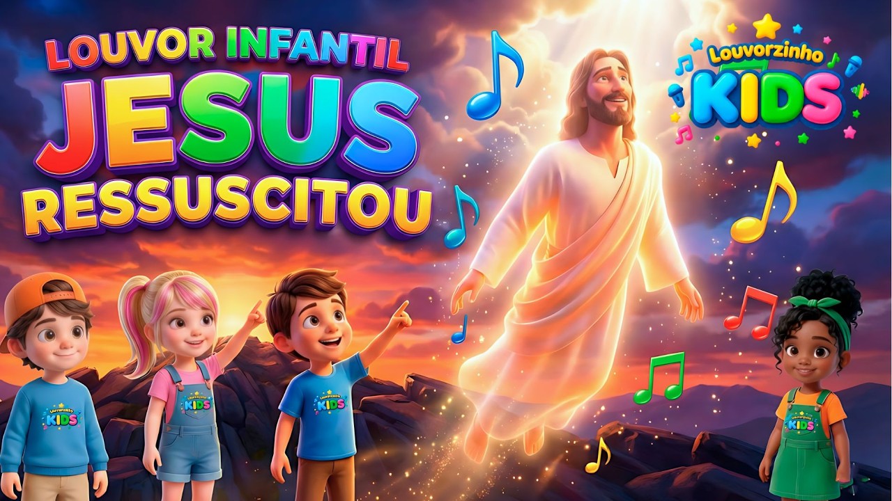 🎵 JESUS RESSUSCITOU! 🌟 Louvor Infantil Animado (Especial de Páscoa) - Louvorzinho Kids #gospelkids