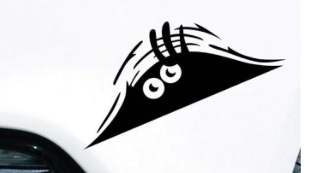 Best Peeking Monster Scary Eyes Car Decal / Sticker for Laptop Wall Car Truck