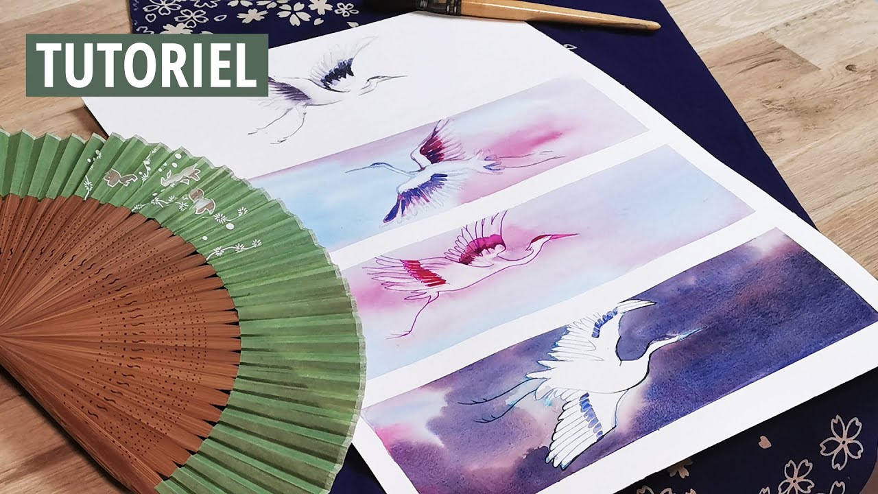 TUTO 4 méthodes pour faire un FOND à l'AQUARELLE - comment peindre un sujet clair et son fond