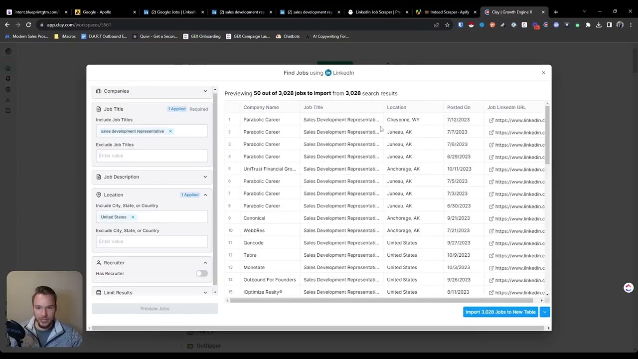 Targeting Open Jobs Cold Email Workflow