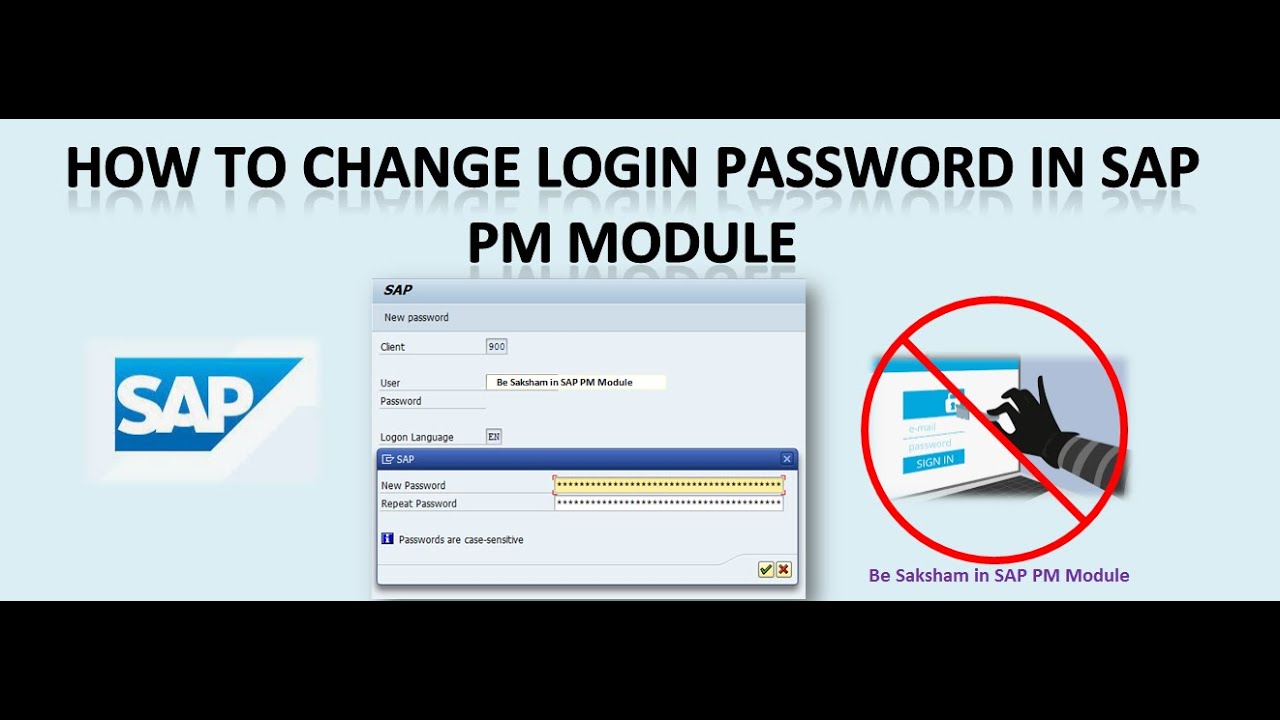 How to change login password in SAP PM Module