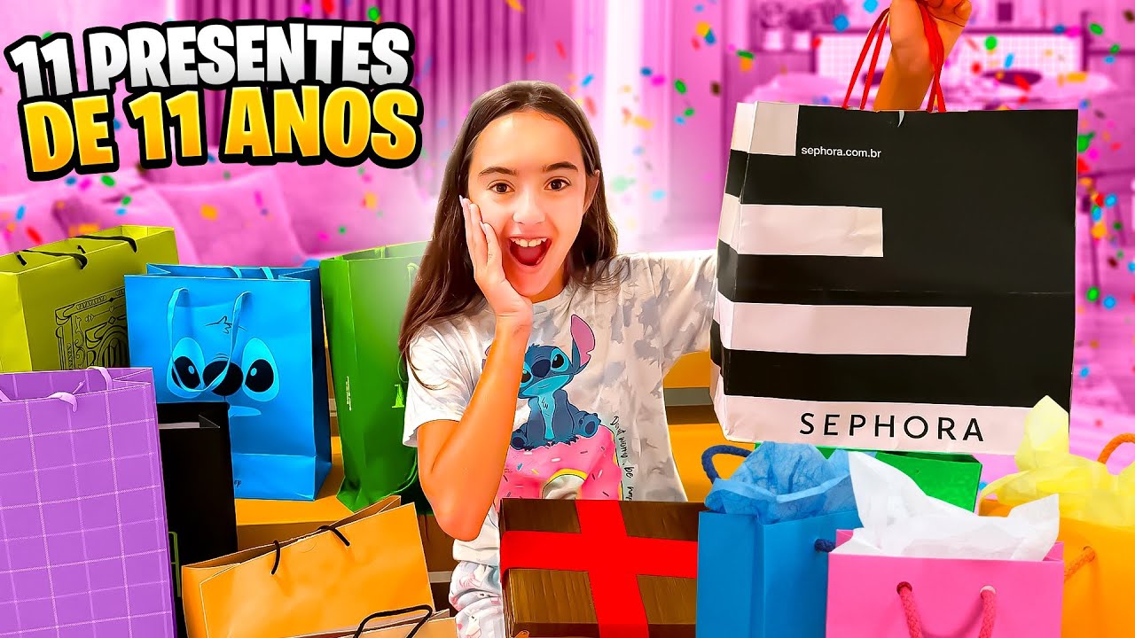 11 PRESENTES DE 11 ANOS PARA A BELINHA - FELIZ ANIVERSÁRIO BELINHA!