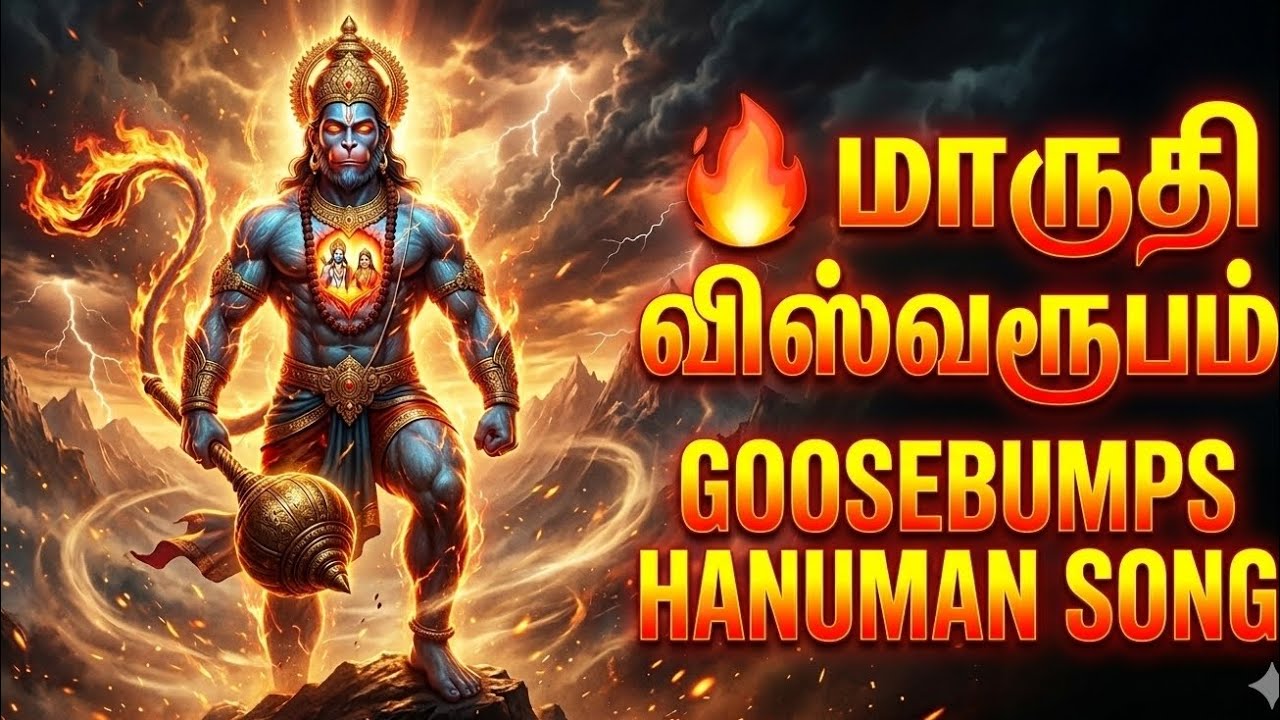 MARUTHI VISWAROOPAM 🔥 Goosebumps Hanuman Song | Powerful Tamil Devotional #devotional @Sasgantales