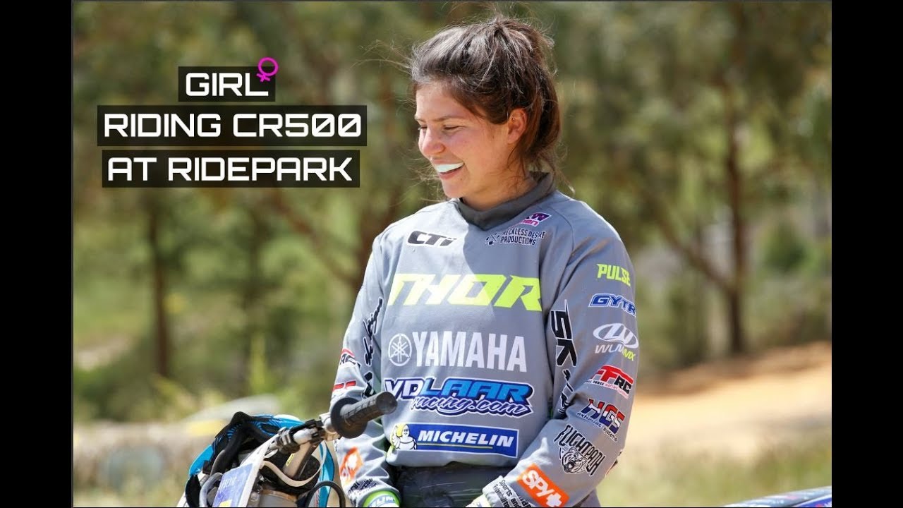 GIRL RIDING CR500 AT RIDEPARK