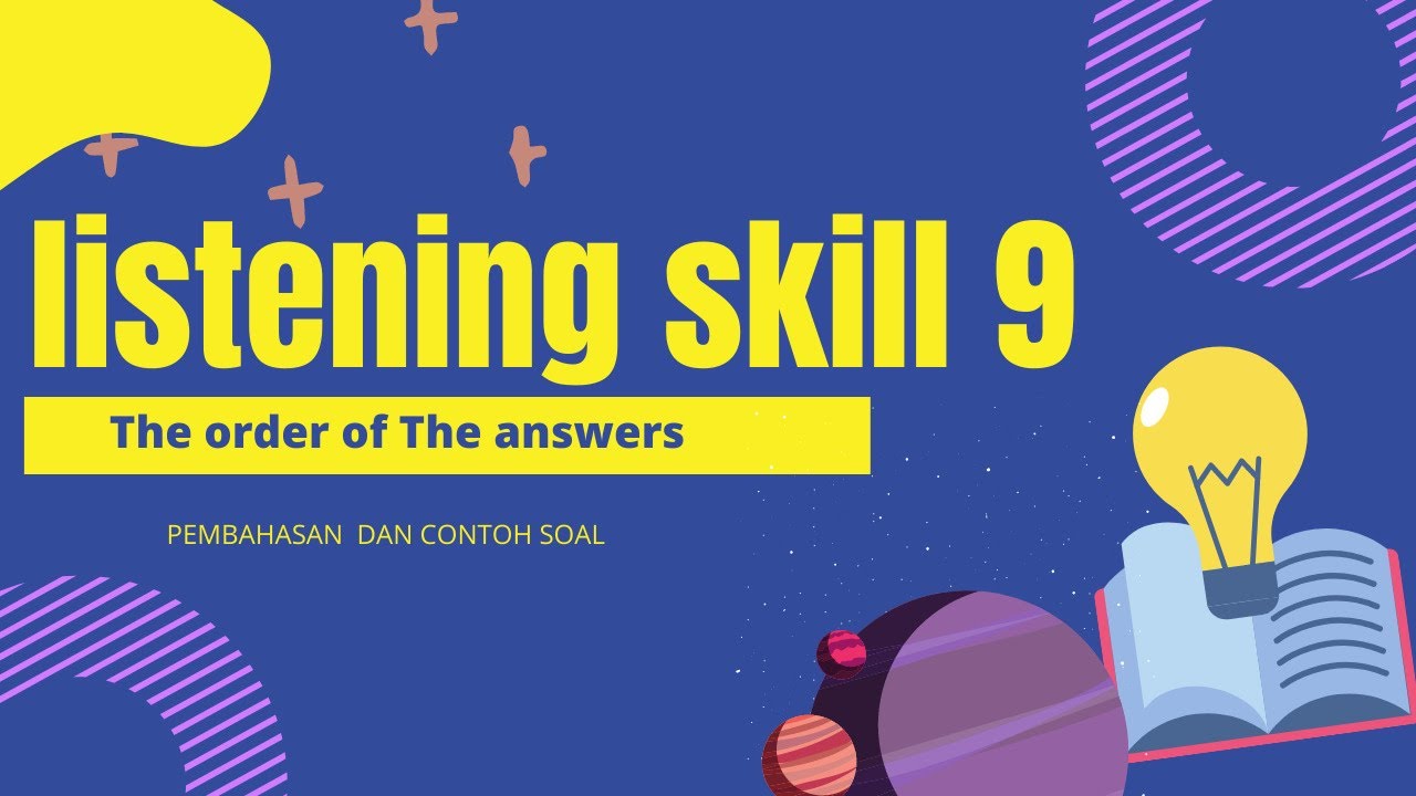 TOEFL Listening Section : Skill 9 The Order of The Answer
