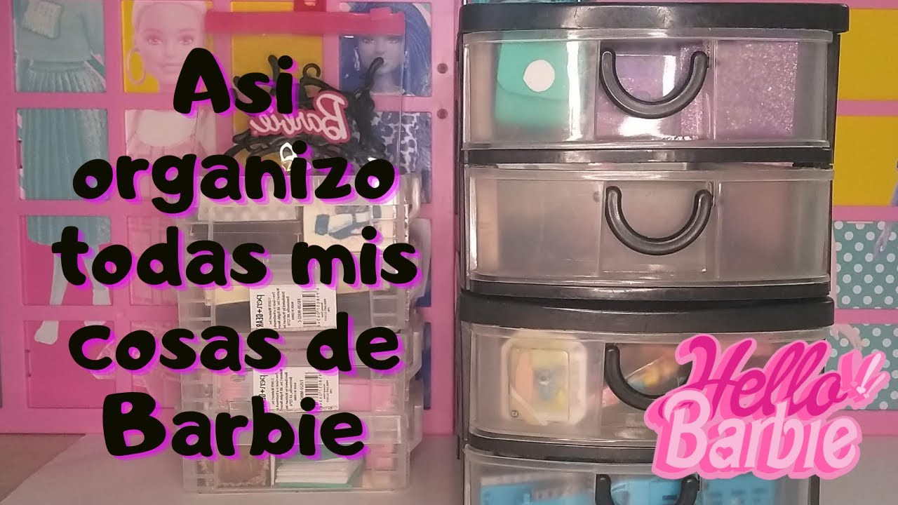 Así organizo todas las cositas de mis Barbies | Miniaturas | Bolsos | Accesorios | Comidas | Ropa