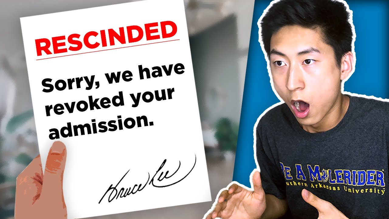8 Ways You Could Get RESCINDED From College
