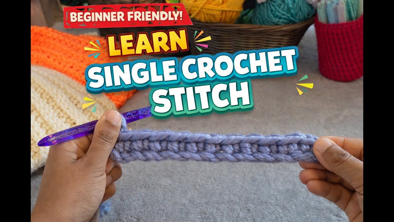 How to Single Crochet | Easy Step-by-Step for Beginners |  Back-loop | Minimal Stitch Co.