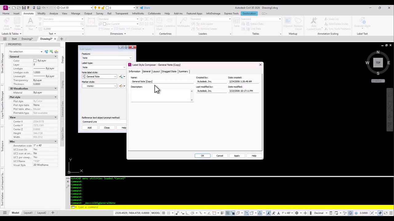 Civil 3D Tip: Creating Dynamic Coordinate Labels