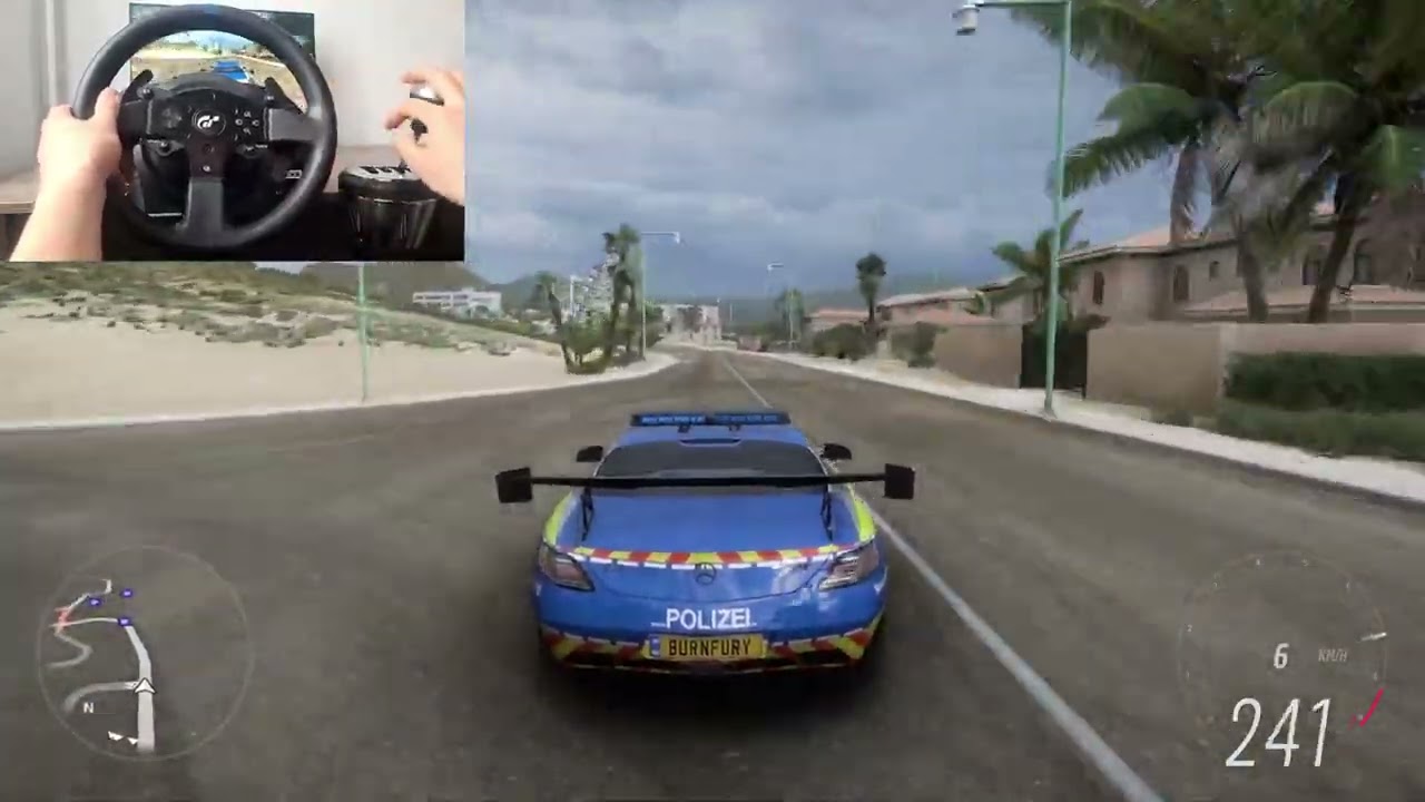 Mercedes SLS AMG Forza Horizon 5 Steering Wheel Gameplay