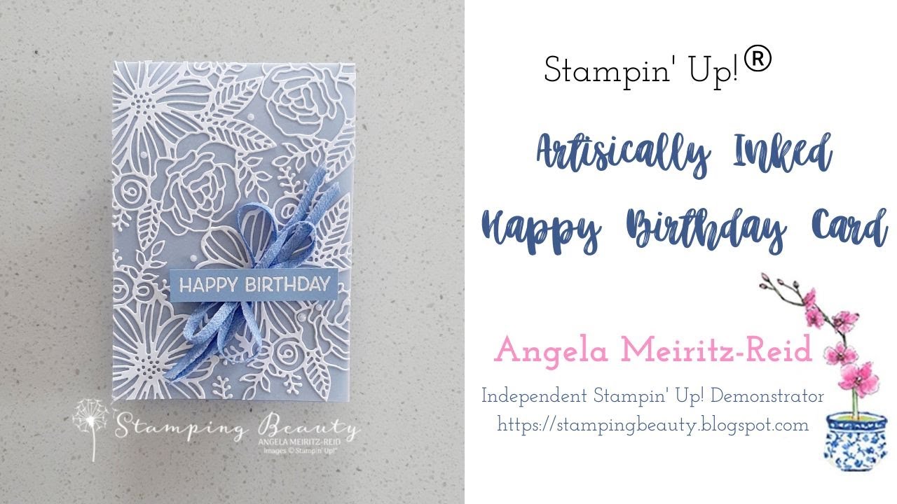 Stampin' Up! Artistically Inked Happy Birthday Card