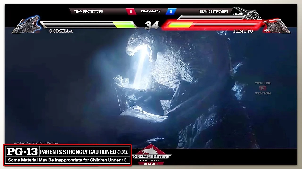 Godzilla vs Muto with Healthbars