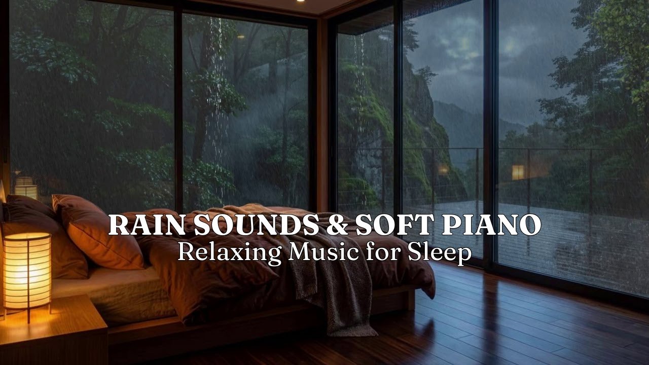 FALL INTO SLEEP INSTANTLY 💤 Healing Sleep Music & Soft Rain for Insomnia, Stress Relief & Deep Rest