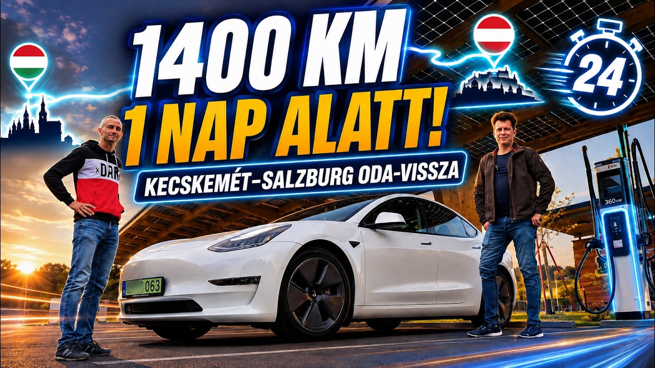 1400 km villanyautóval 1 nap alatt!