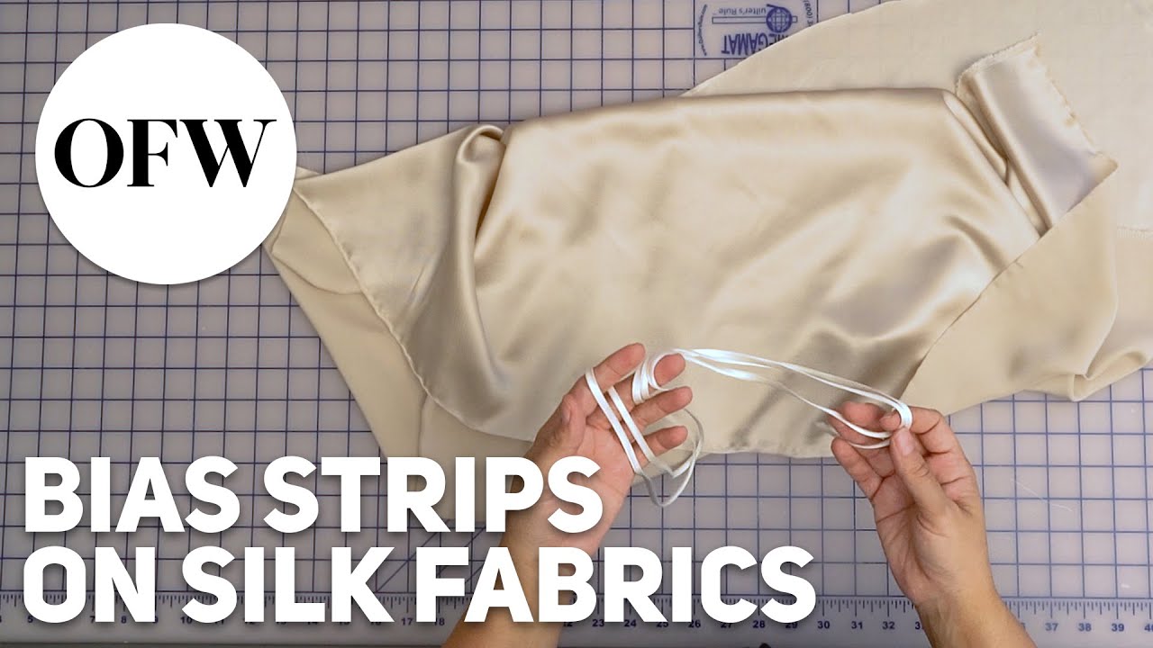 Cutting Bias Strips on Silk Fabrics