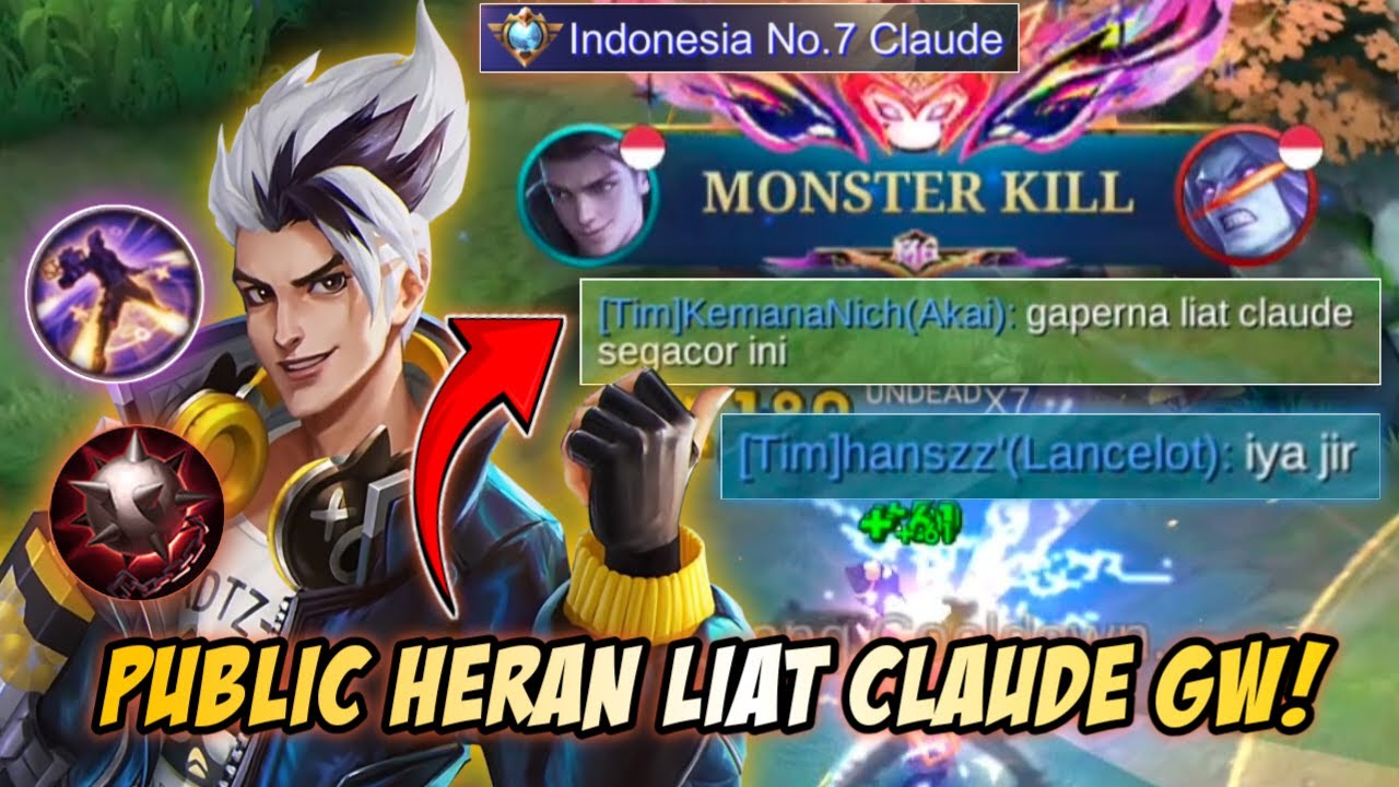 PUBLIC PADA HERAN LIAT CARA GW MAIN CLAUDE! GAK PERNAH LIAT CLAUDE SEJAGO INI KATA MEREKA! | MLBB